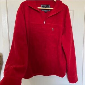 Ralph Lauren Zip-Up Red Sweater